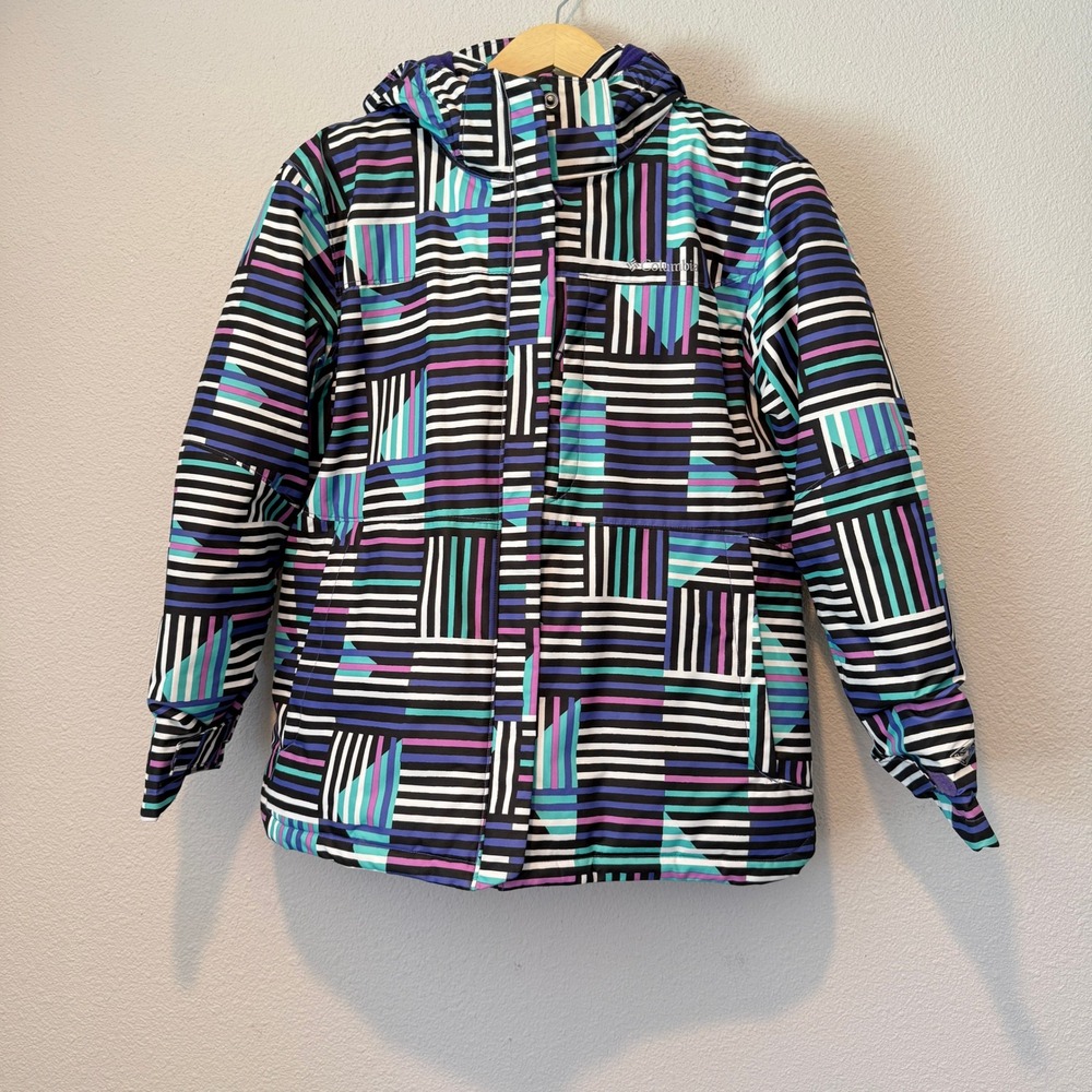 Columbia Kids XL 18/20 Omni-Heat Out-Grow Geometric Stripe Winter Ski Jacket